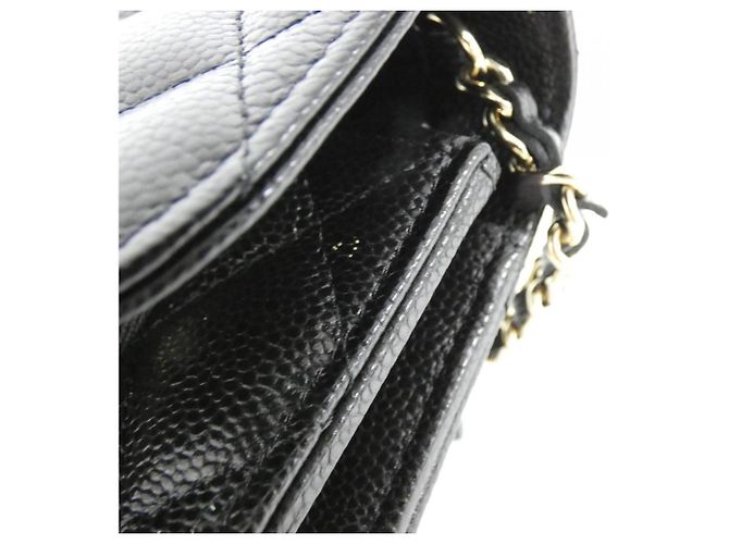Borsa a spalla in pelle di vitello grana nera Chanel AP2914 Nero - vista 5