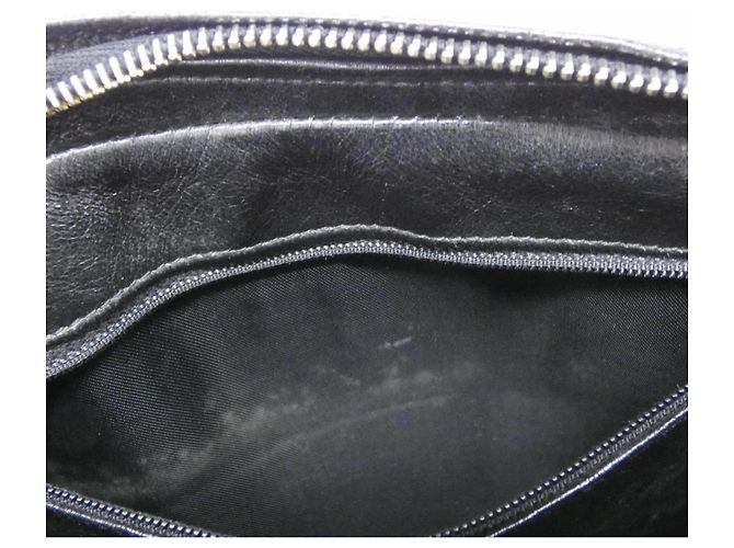 Borsa a spalla in pelle di vitello grana nera Chanel Nero - vista 8
