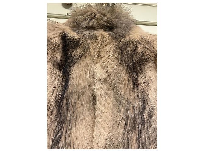 Autre Marque Abrigo de piel beige - vista 4