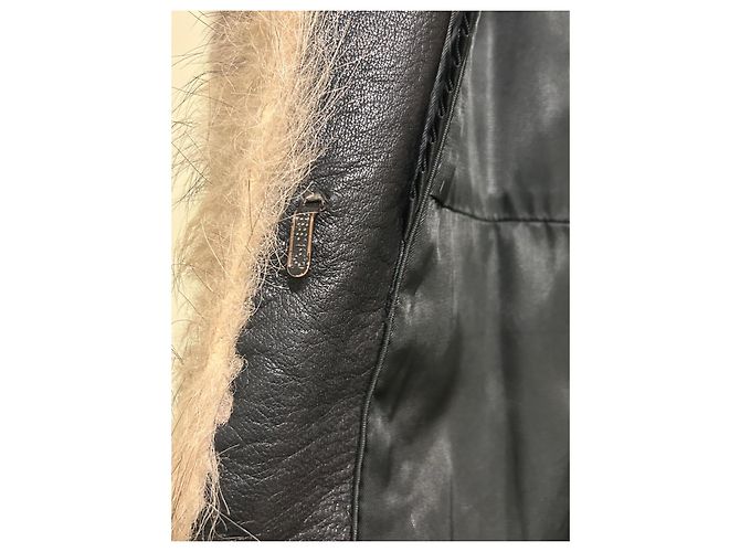 Autre Marque Abrigo de piel beige - vista 7