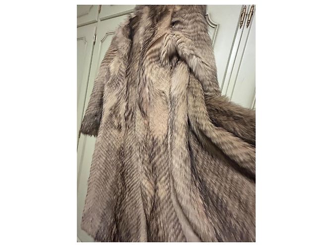 Autre Marque Abrigo de piel beige - vista 10