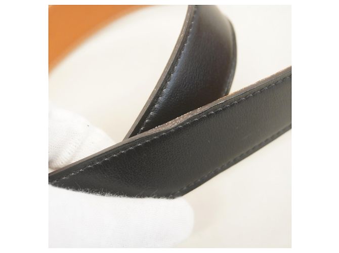 Cintura Constance di Hermès in Nero e Oro D'oro - vista 4