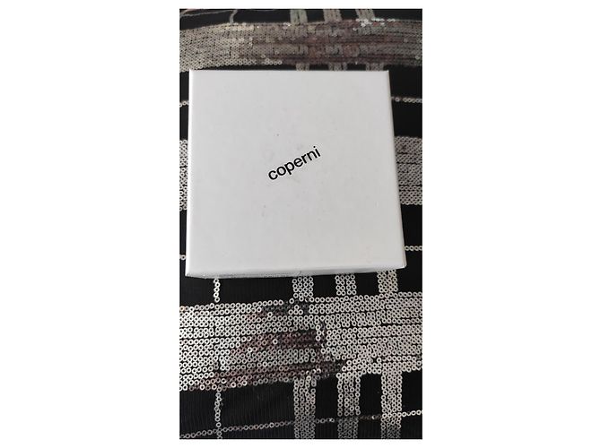 Orecchini XL Coperni con logo e cristalli argentati Argento - vista 15