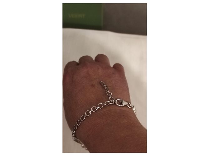 Autre Marque Bracciale Veert Trio Oro Bianco Onice Verde e Perla Silver hardware - vista 10