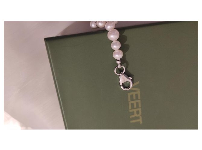Autre Marque Bracciale Veert Trio Oro Bianco Onice Verde e Perla Silver hardware - vista 14