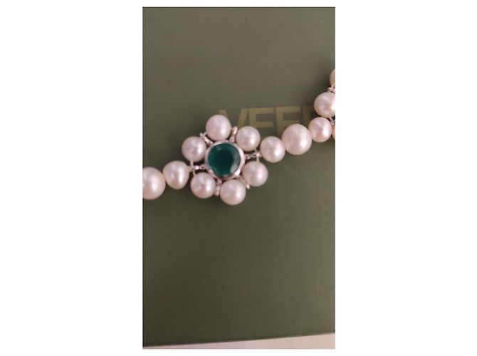Autre Marque Bracciale Veert Trio Oro Bianco Onice Verde e Perla Silver hardware - vista 16