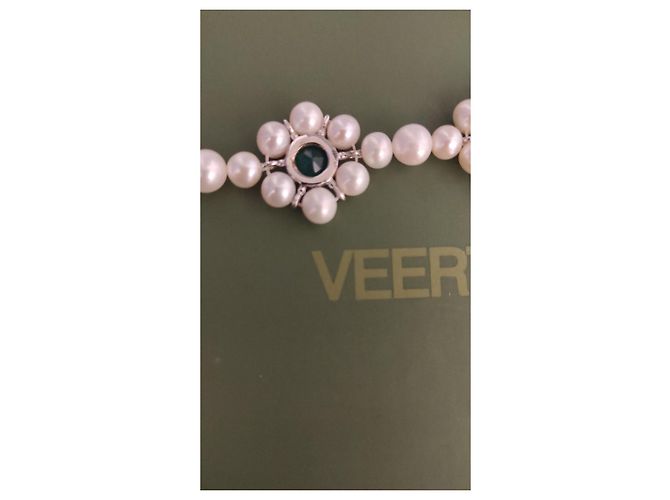 Autre Marque Bracciale Veert Trio Oro Bianco Onice Verde e Perla Silver hardware - vista 17