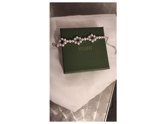 Autre Marque Bracciale Veert Trio Oro Bianco Onice Verde e Perla Silver hardware - vista 18