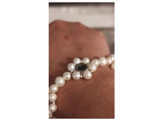 Autre Marque Bracciale Veert Trio Oro Bianco Onice Verde e Perla Silver hardware - vista 4