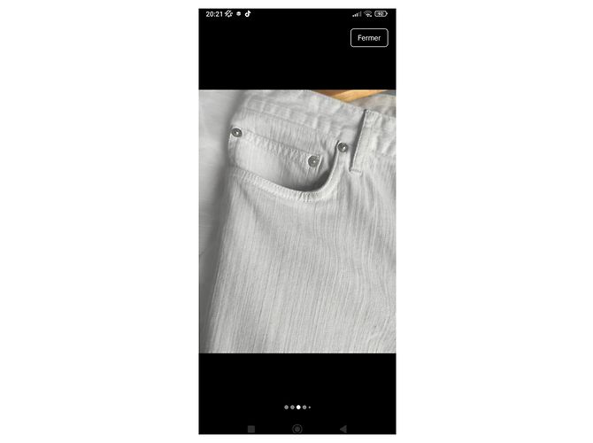 Pantaloni in denim Christian Dior uomo beige - vista 10