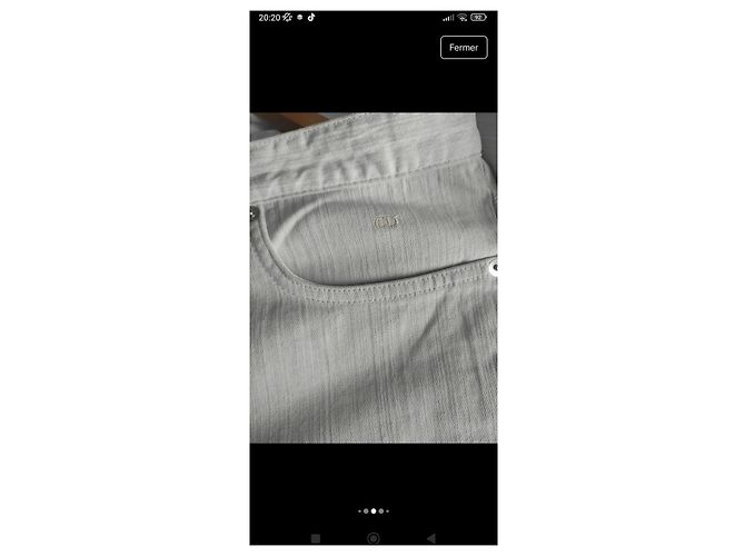 Pantaloni in denim Christian Dior uomo beige - vista 12