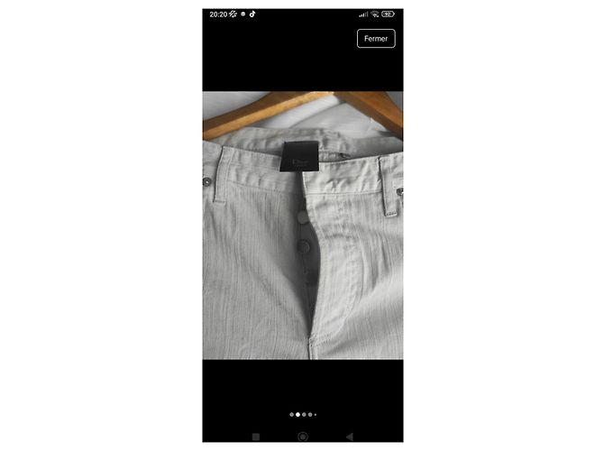 Pantaloni in denim Christian Dior uomo beige - vista 14
