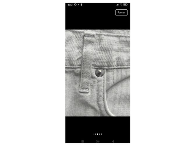 Pantaloni in denim Christian Dior uomo beige - vista 3