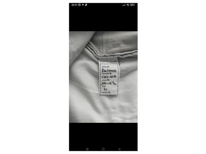 Pantaloni in denim Christian Dior uomo beige - vista 6