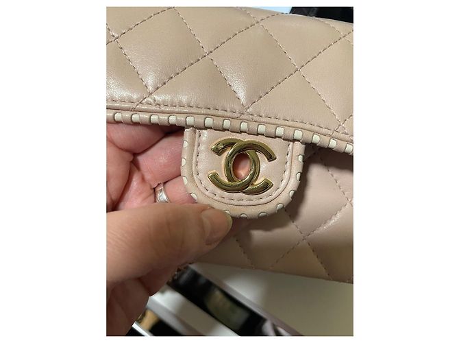 Chanel Timeless Handtasche aus rosa gestepptem Leder Pink - Ansicht 5