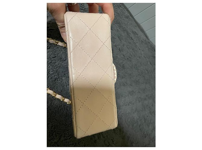 Chanel Timeless Handtasche aus rosa gestepptem Leder Pink - Ansicht 6