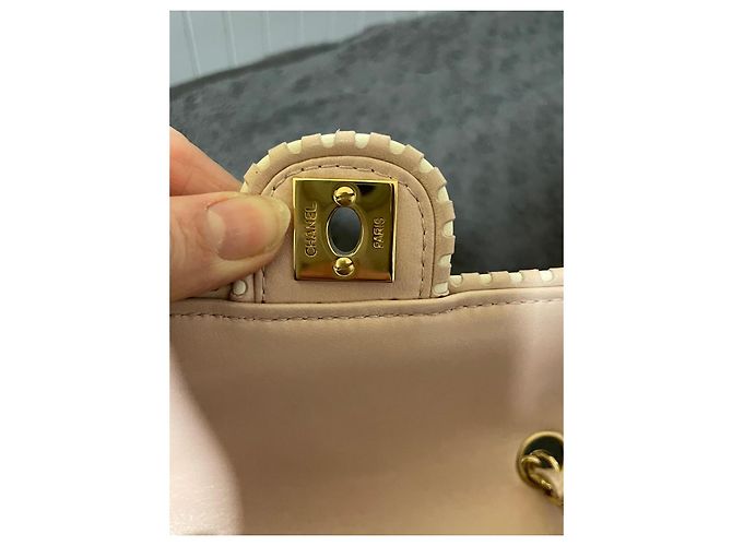 Chanel Timeless Handtasche aus rosa gestepptem Leder Pink - Ansicht 7
