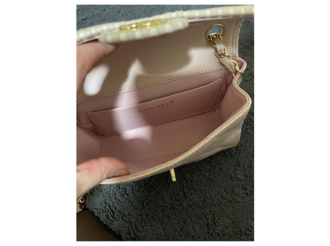 Chanel Timeless Handtasche aus rosa gestepptem Leder Pink - Ansicht 8