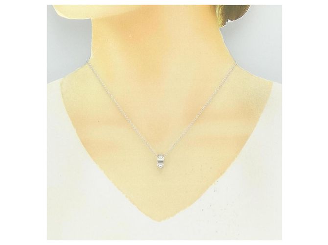 Colar Louis Vuitton Pendentif Empreinte 750 em ouro branco Limited Prata - vista 6
