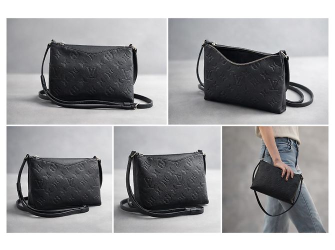 Clutch Louis Vuitton Pallas BB Pelle Monogramma Nera Nero - vista 5