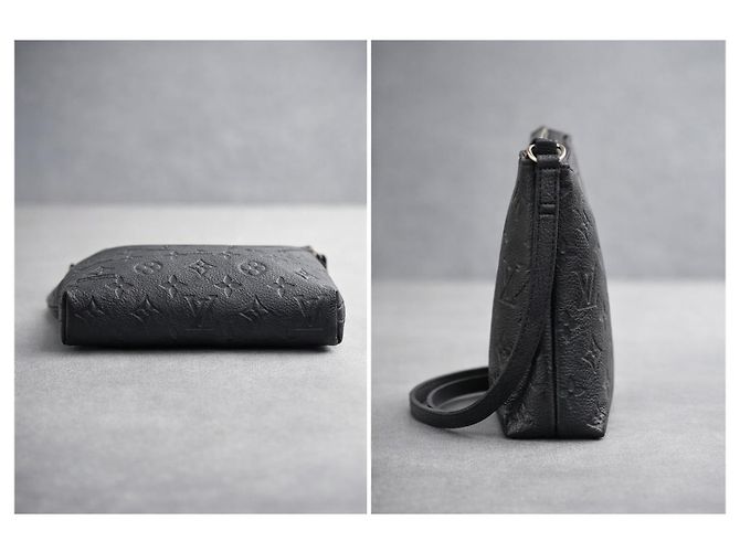Clutch Louis Vuitton Pallas BB Pelle Monogramma Nera Nero - vista 6