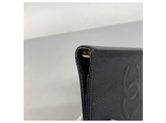 Chanel Black Grained Calfskin Notebook Cover - view 6