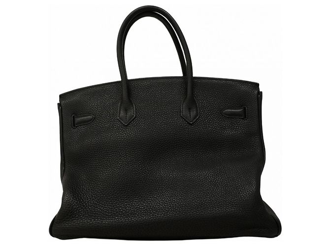 Borsa Tote Hermès Birkin 35 Togo Nera Nero - vista 12