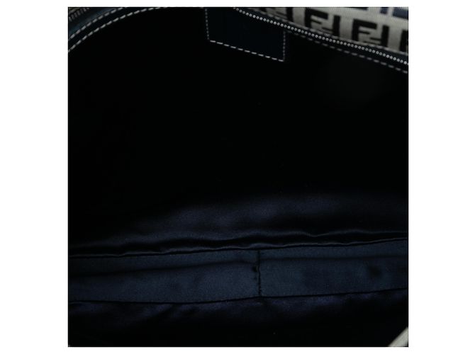 Sac à bandoulière en toile Zucchino gris Fendi Marron - vue 4