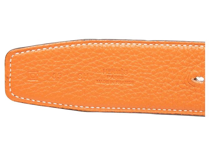 Cintura reversibile Constance H in vitello nero e Togo di Hermès - vista 5