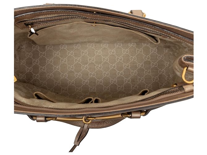 Gucci Gold Leather Bright Bit Tasche Golden - Ansicht 4