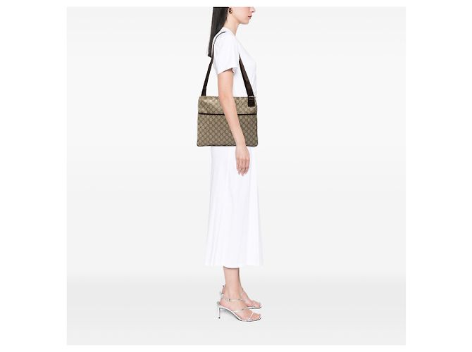 Crossbody Gucci GG Supreme marrone Beige - vista 7