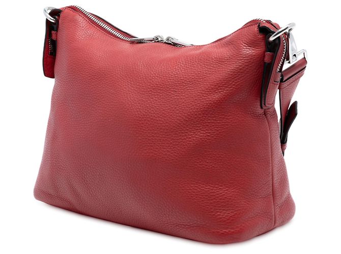 Borsa a spalla Prada in Vitello Daino Rosso - vista 2