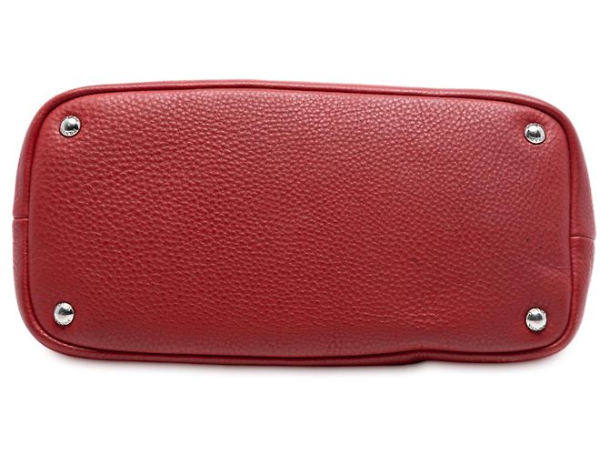 Borsa a spalla Prada in Vitello Daino Rosso - vista 3