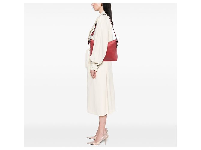 Borsa a spalla Prada in Vitello Daino Rosso - vista 6