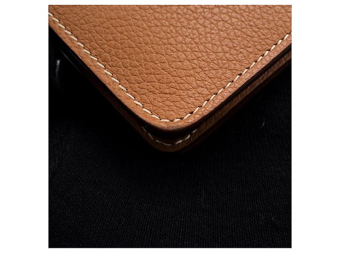 Tarjetero Dogon de Hermès en Oro Dorado - vista 7