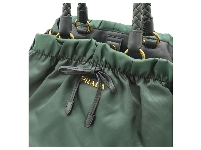 Ribbon Prada Ardesia geraffte Bandtasche Braun - Ansicht 8