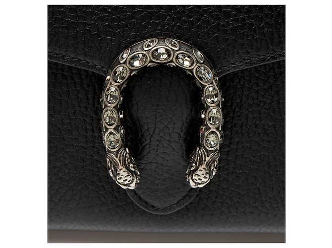 Portafoglio a catena Dionysus in pelle e cristalli Gucci Nero - vista 10
