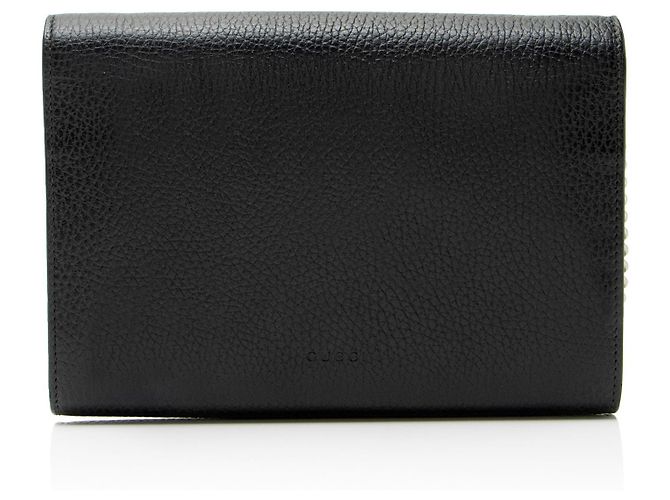Portafoglio a catena Dionysus in pelle e cristalli Gucci Nero - vista 3