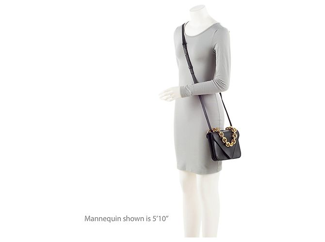Borsa a spalla piccola in pelle liscia Mount Envelope con catena di Bottega Veneta - vista 5
