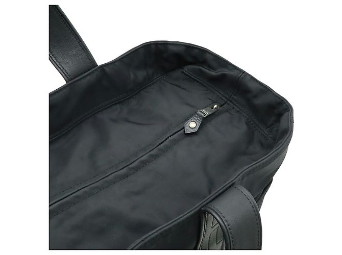 Bolsa tote Acapulco MM em nylon e couro da Hermès Preto - vista 6