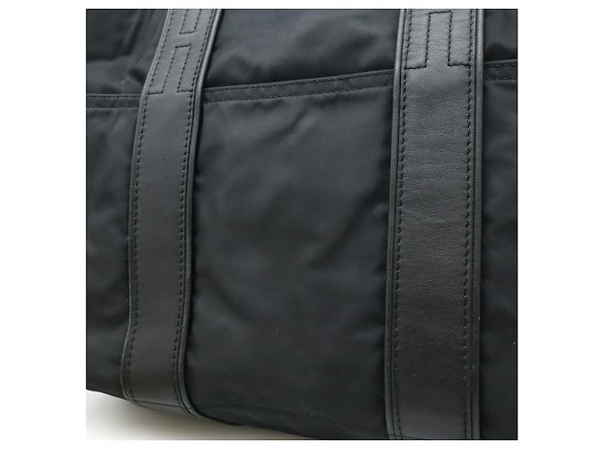 Bolsa tote Acapulco MM em nylon e couro da Hermès Preto - vista 9