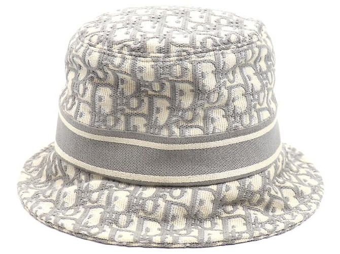 Christian Dior Cappello bucket in cotone Dior Trotter Oblique Bianco - vista 2