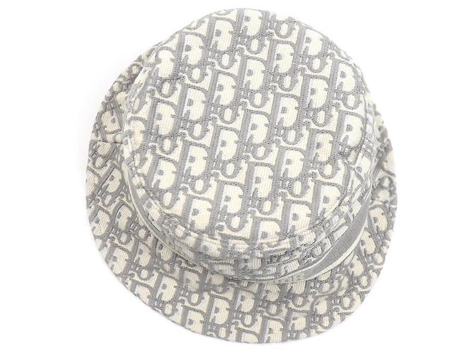 Christian Dior Cappello bucket in cotone Dior Trotter Oblique Bianco - vista 4
