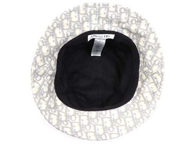 Christian Dior Cappello bucket in cotone Dior Trotter Oblique Bianco - vista 5