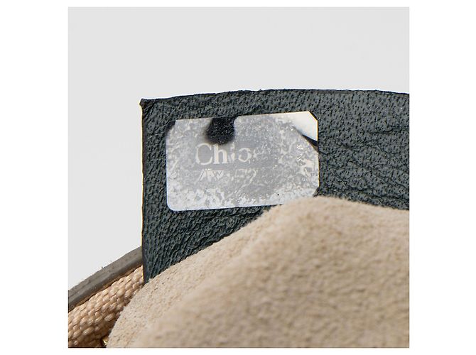 Chloé Borsa a spalla media Faye in suede di vitello Chloe Verde - vista 9