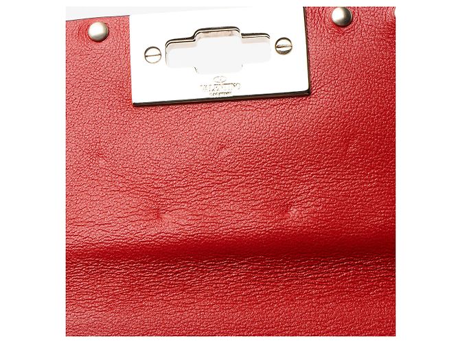 Valentino Garavani Cartera Valentino de cuero Nappa Rockstud Spike con cadena Roja - vista 10