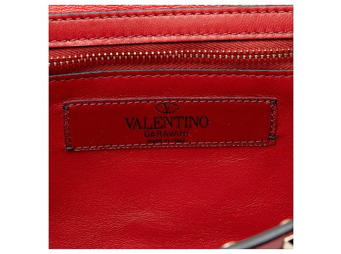 Valentino Garavani Cartera Valentino de cuero Nappa Rockstud Spike con cadena Roja - vista 7
