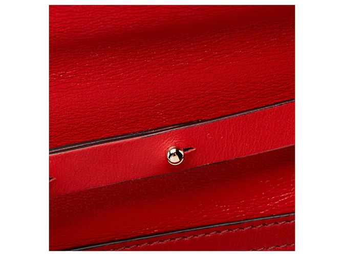 Valentino Garavani Cartera Valentino de cuero Nappa Rockstud Spike con cadena Roja - vista 9