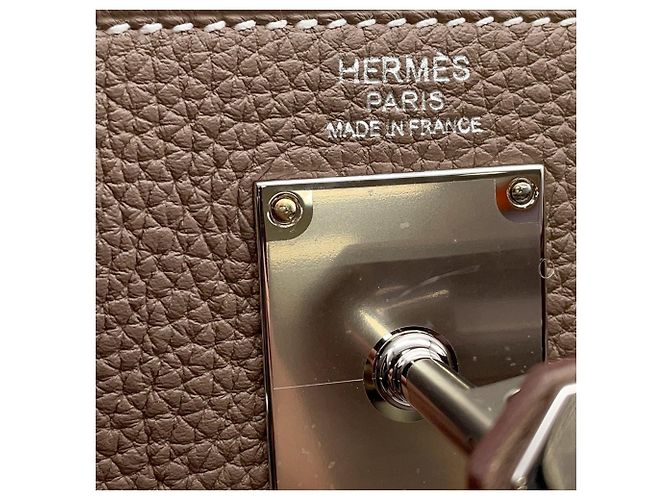 Hermès Borsa a tracolla Hermes Kelly Akkad PM Taupe - vista 8