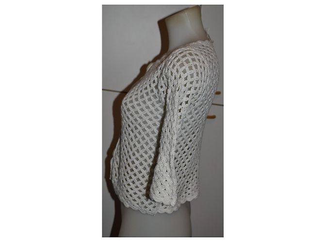 Cardigã de algodão branco D&G M - vista 3